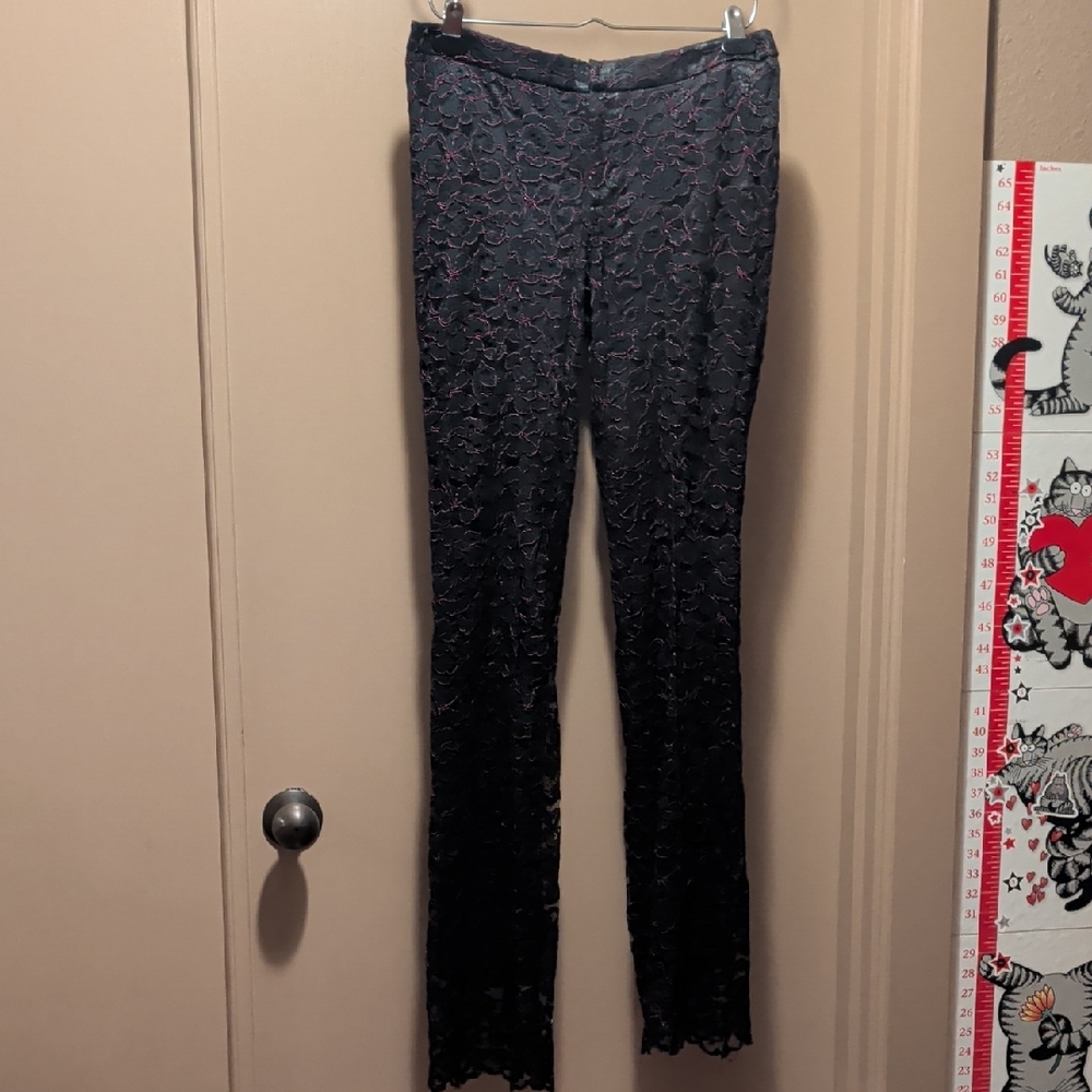 Betsey Johnson Lace Overlay Evening Pants
